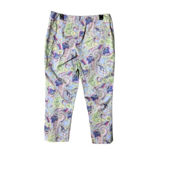 Ralph Lauren LRL Pastel Paisley Pants 16W Cropped Old Money Beachy Soft … - Picture 4 of 9